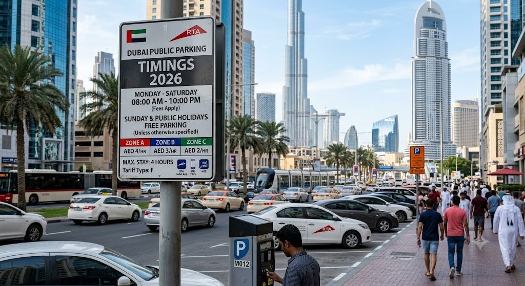 Dubai Public Parking Timings 2026