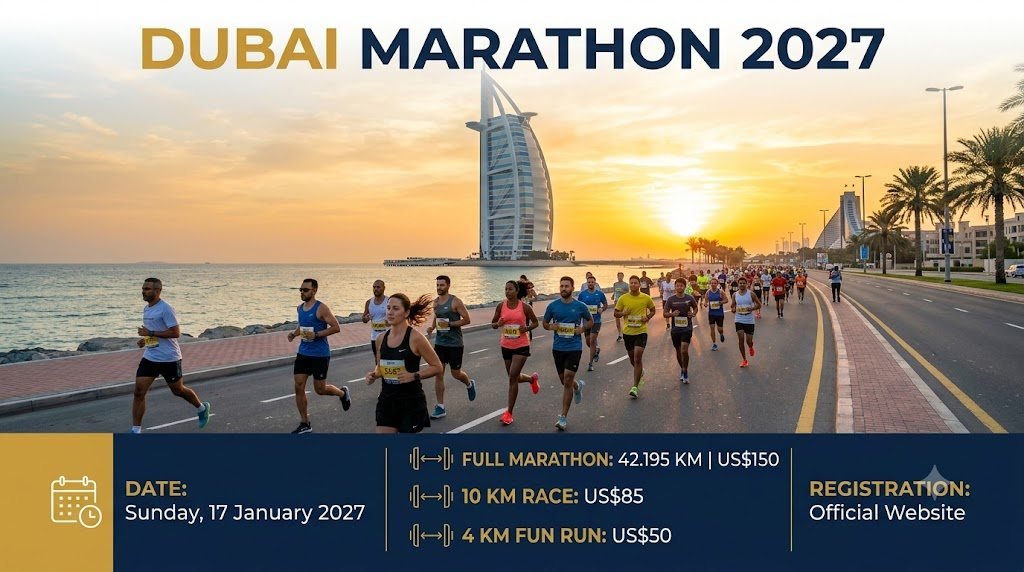 Dubai Marathon 2027 Registration: Fees, Race Pack, Route, Travel and Race-Day Guide