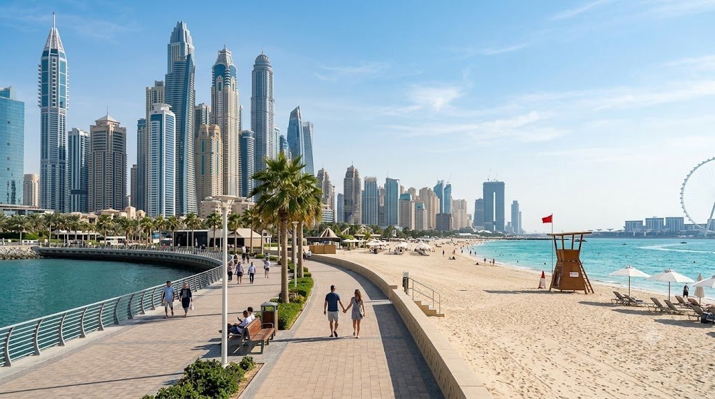 Dubai Marina Beach Access: Free Public Beach, Walking Route and Costs