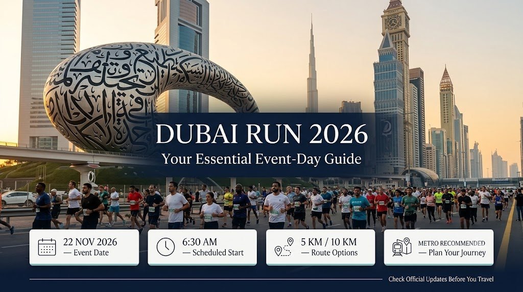 Dubai Run 2026: Metro Guide, Parking Rules, Stroller Policy and What to Carry