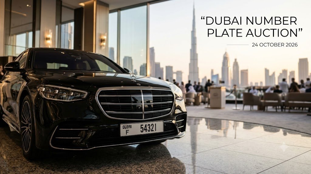 Dubai Number Plate Auction October 2026: AED 25,000 Deposit, Fees and Bidding Rules