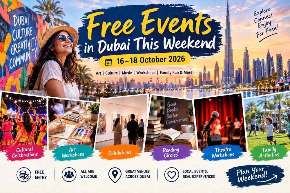 Free Events in Dubai This Weekend (16–18 October 2026): Art, Dandiya Nights and Family Activities