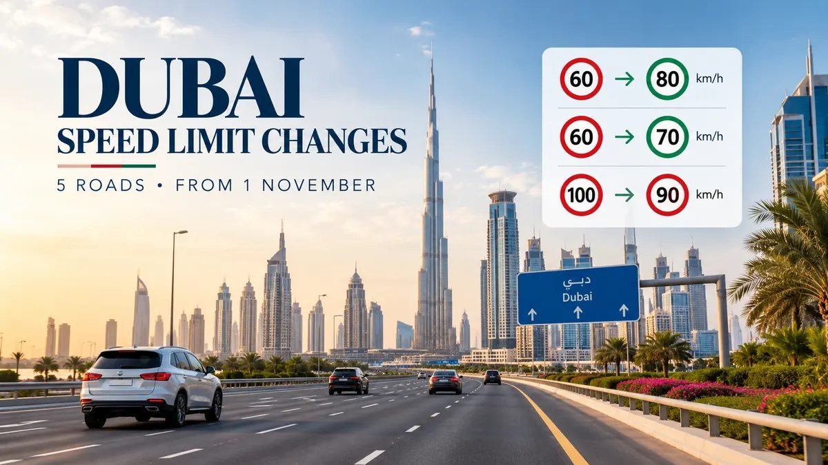 Dubai New Speed Limits From November 1: 5 Roads Affected and What Drivers Need to Know
