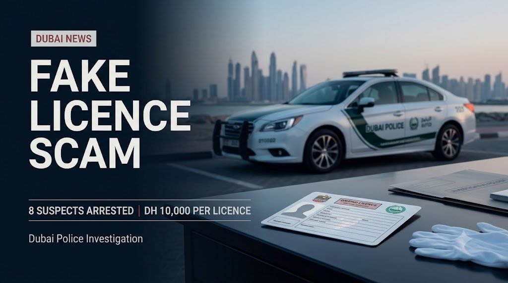 Dubai Police Arrest 8 in Fake Driving Licence Scam; Dh10,000 Charged Per Licence